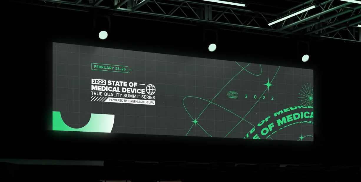 Greenlight Guru virtual event branding
