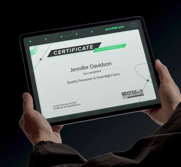 Greenlight Guru virtual event experience
