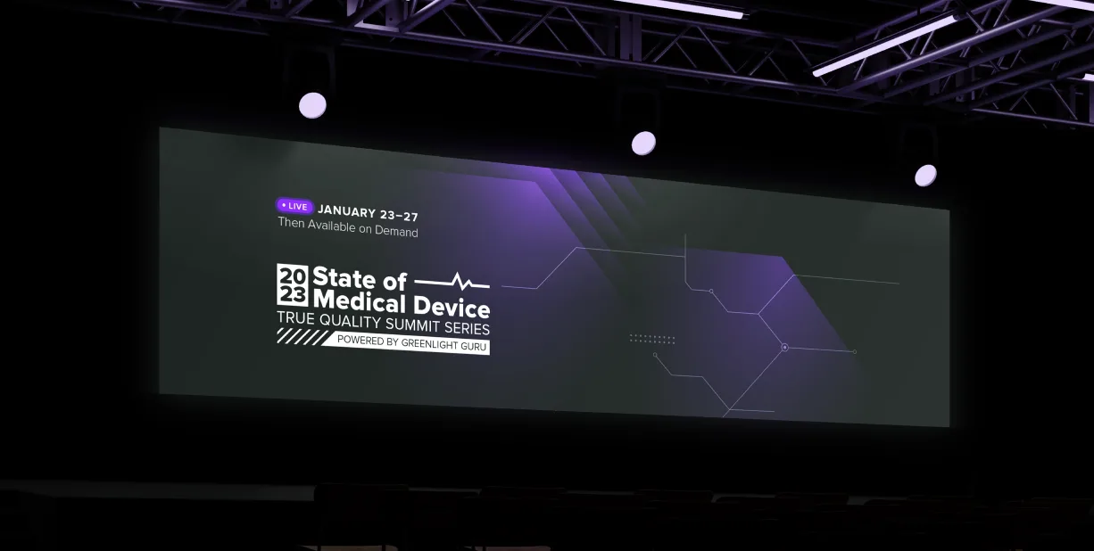 Greenlight Guru virtual event branding