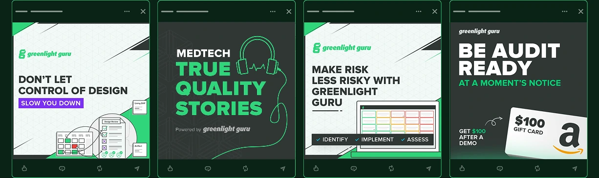 Greenlight Guru social campaign post series